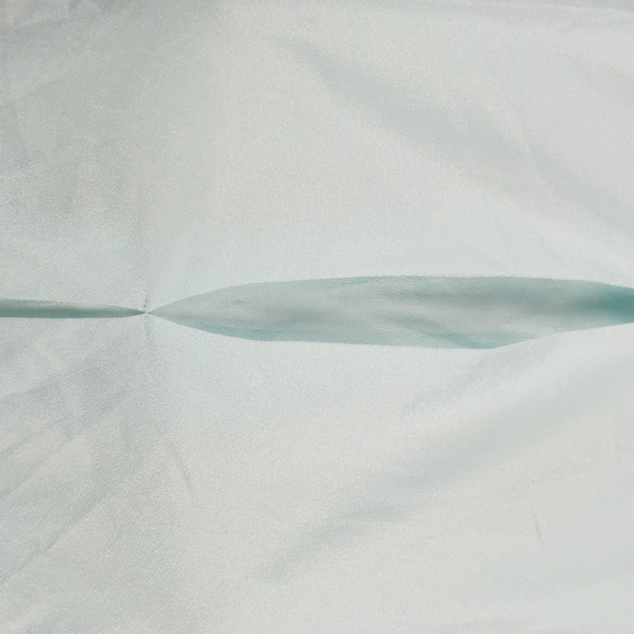 Cue Women's Top Size 6 Mint Green Sleeveless Round Neck Keyhole Button Gathered - Picture 4 of 16